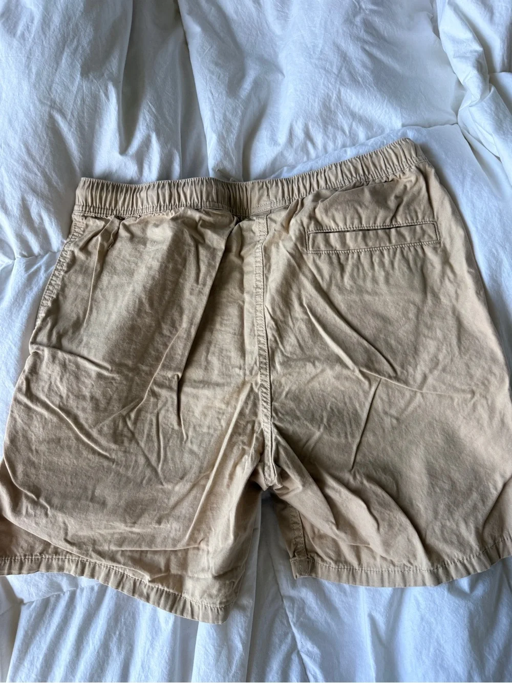 H & M Men's Casual Drawstring Shorts in Khaki